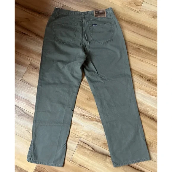 Ralph Lauren Polo Jeans Company Women's Size 12 Jeans Olive Green - Picture 6 of 11